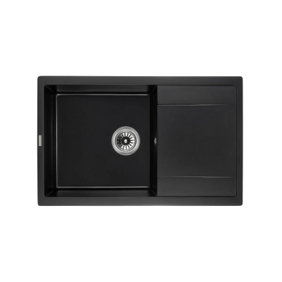 Кухонна мийка GRANADO Alicante Black Shine кварцова, врізна