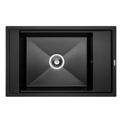 Кухонна мийка GRANADO Estella Black Shine кварцова врізна